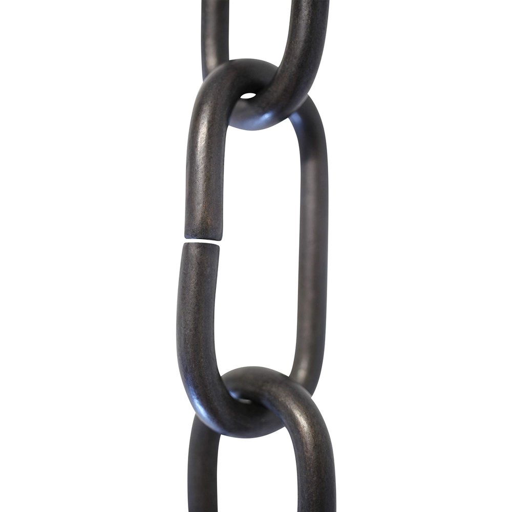 RCH Hardware Decorative Oil Bronzed Black Solid Brass Chain for Hanging, Lighting - Standard Large Welded Links