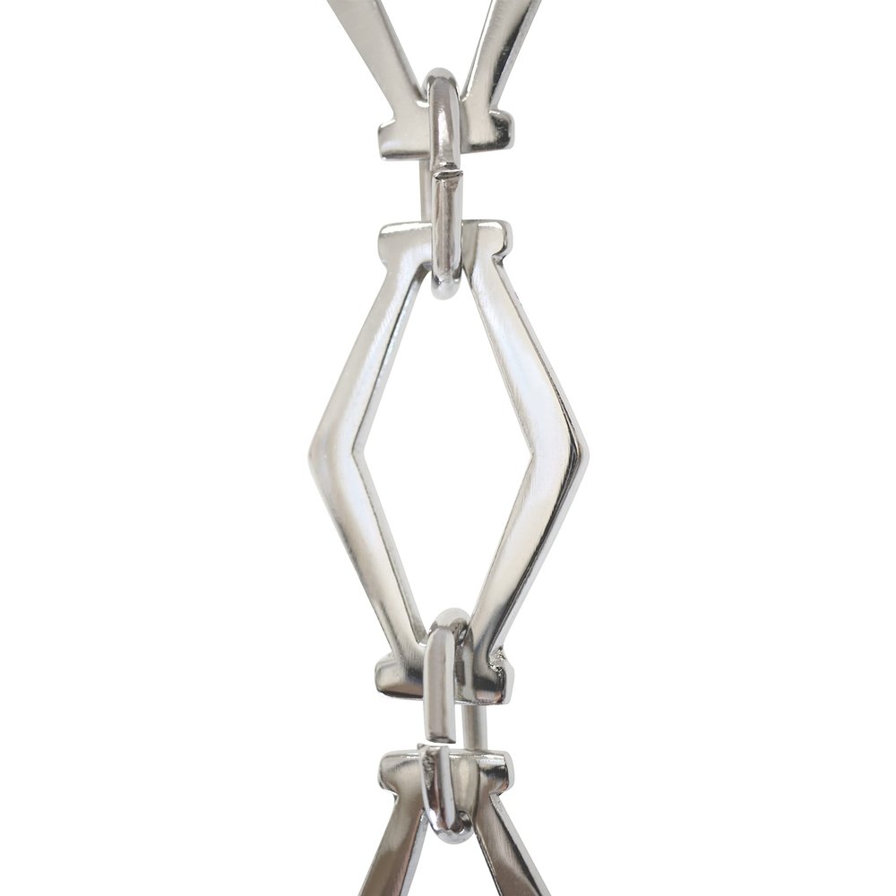 RCH Hardware Decorative Polished Nickel Solid Brass Chain for Hanging, Lighting - Hexagonal Design Unwelded Links