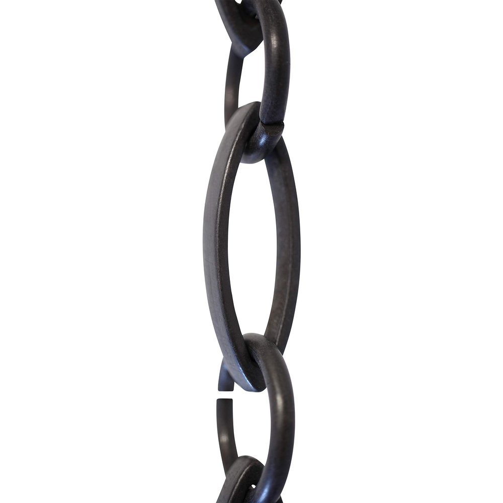 RCH Hardware Decorative Oil Bronzed Black Brass Chain for Hanging, Lighting - Oval Unwelded Links