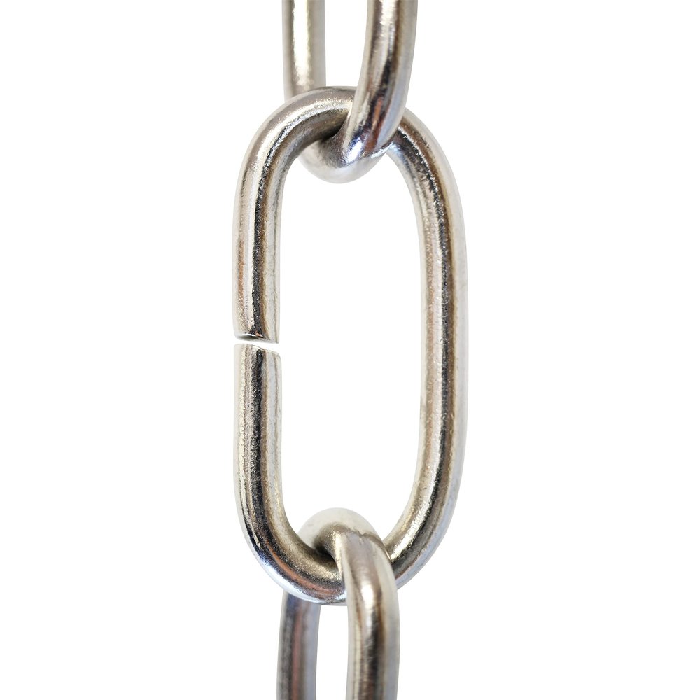 RCH Hardware Decorative Polished Nickel Solid Brass Chain for Hanging, Lighting - Standard Large Welded Links