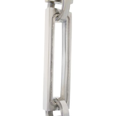 RCH Hardware Decorative Polished Nickel Solid Brass Chain for Hanging, Lighting - Rectangular Hinge with Squared Edges