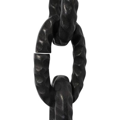 RCH Hardware CH-34-OBB Decorative Oil Bronzed Black Solid Brass Chain for Hanging, Lighting - Mottled Standard Unwelded Links (1 Foot)