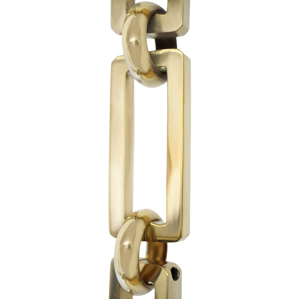 RCH Hardware Decorative Polished Solid Brass Chain for Hanging, Lighting - Rectangular Hinge with Rounded Edges