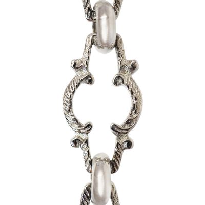 RCH Hardware Decorative Polished Nickel Solid Brass Chain for Hanging, Lighting - Motif Unwelded Links (1 Foot)