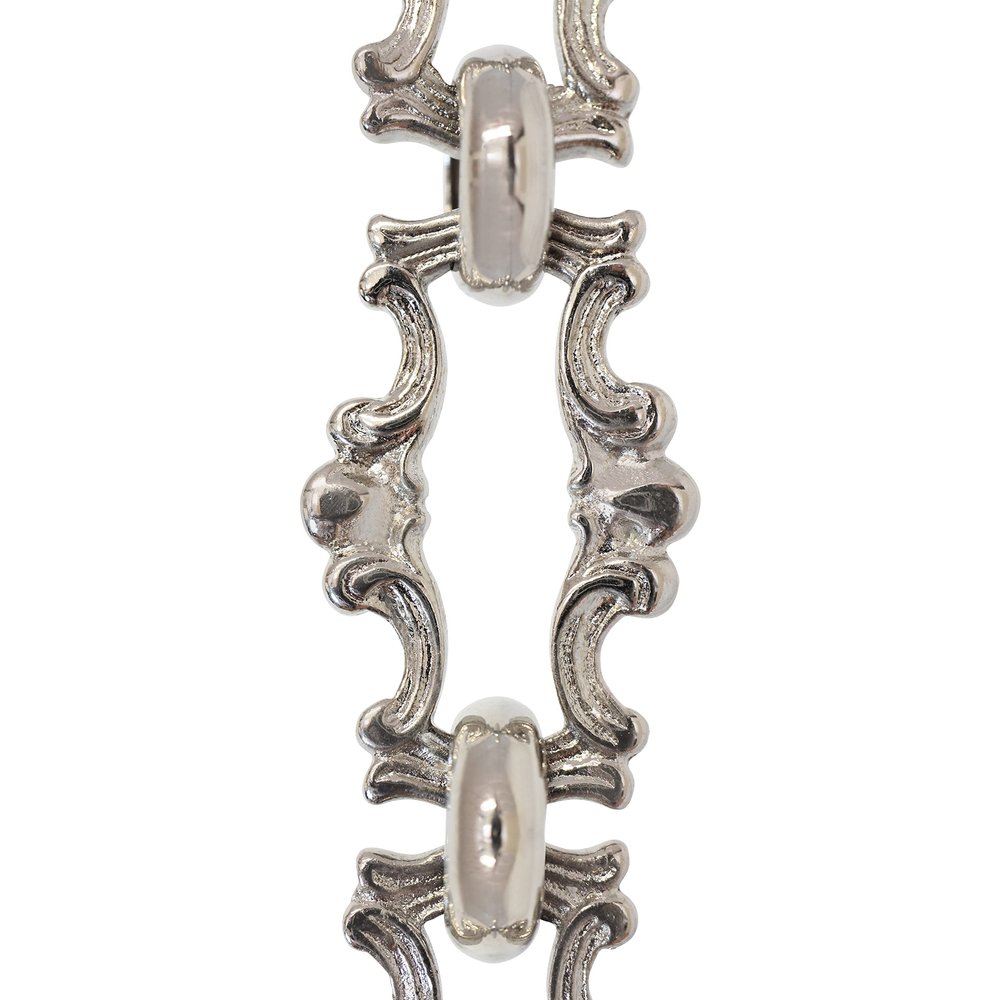 RCH Hardware Decorative Polished Nickel Solid Brass Chain for Hanging, Lighting - Motif Welded Links (1 Foot)