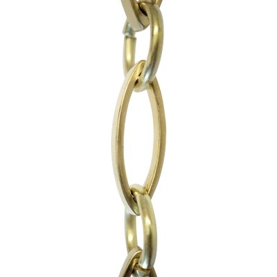 RCH Hardware Decorative Polished Solid Brass Chain for Hanging, Lighting - Oval Unwelded Links