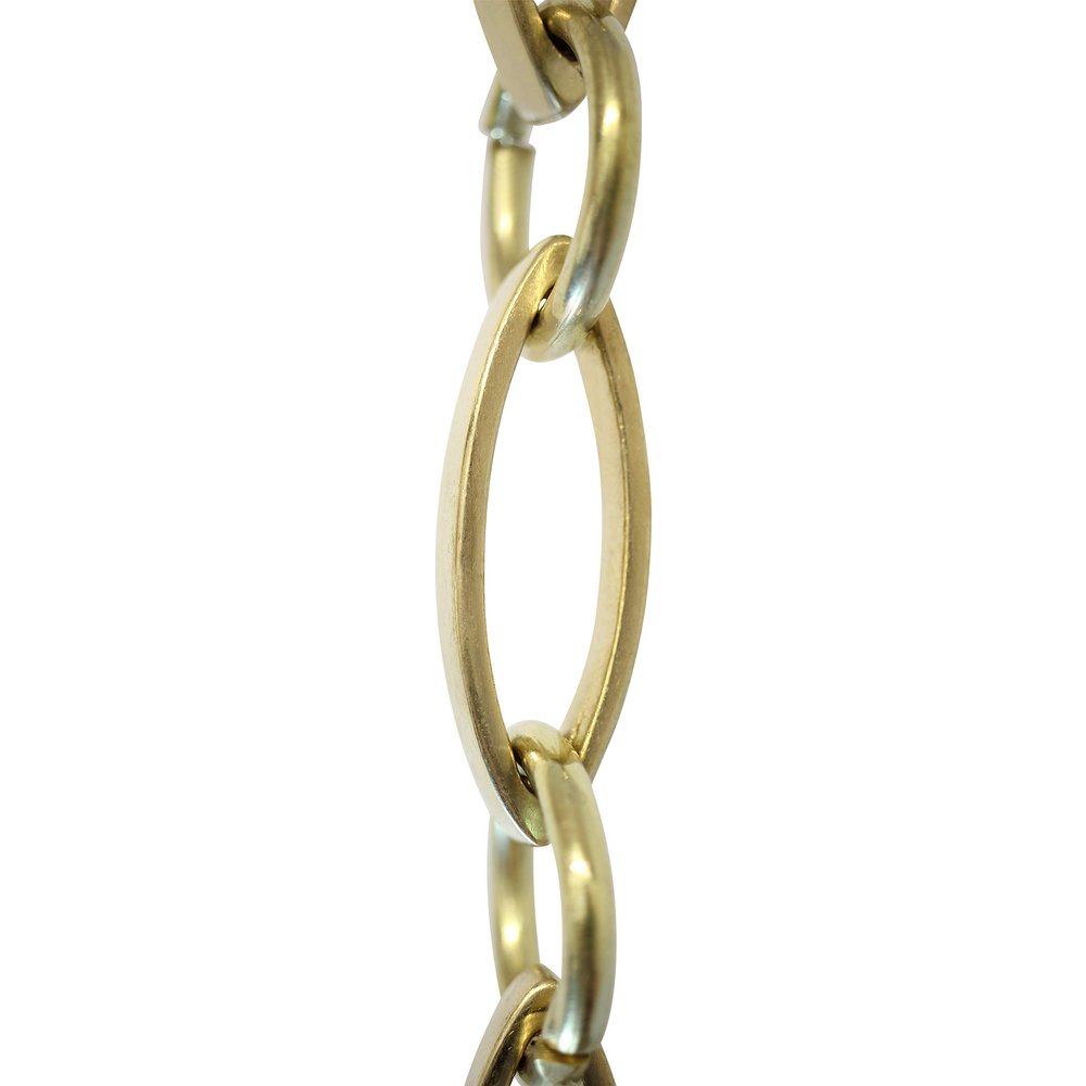 RCH Hardware Decorative Polished Solid Brass Chain for Hanging, Lighting - Oval Unwelded Links