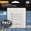 GE Push-Button in-Wall Countdown Timer Switch, On/Off, No Neutral Wire Needed, Ideal for Lights, Bathroom Fan, Exhaust Fans, Heaters, Wall Plate Included, 15318 view 1