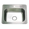 Kingston GKTS252281 Bowl Drop-In Kitchen Sink, Brushed Stainless Steel view 1