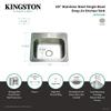 Kingston GKTS252281 Bowl Drop-In Kitchen Sink, Brushed Stainless Steel view 3