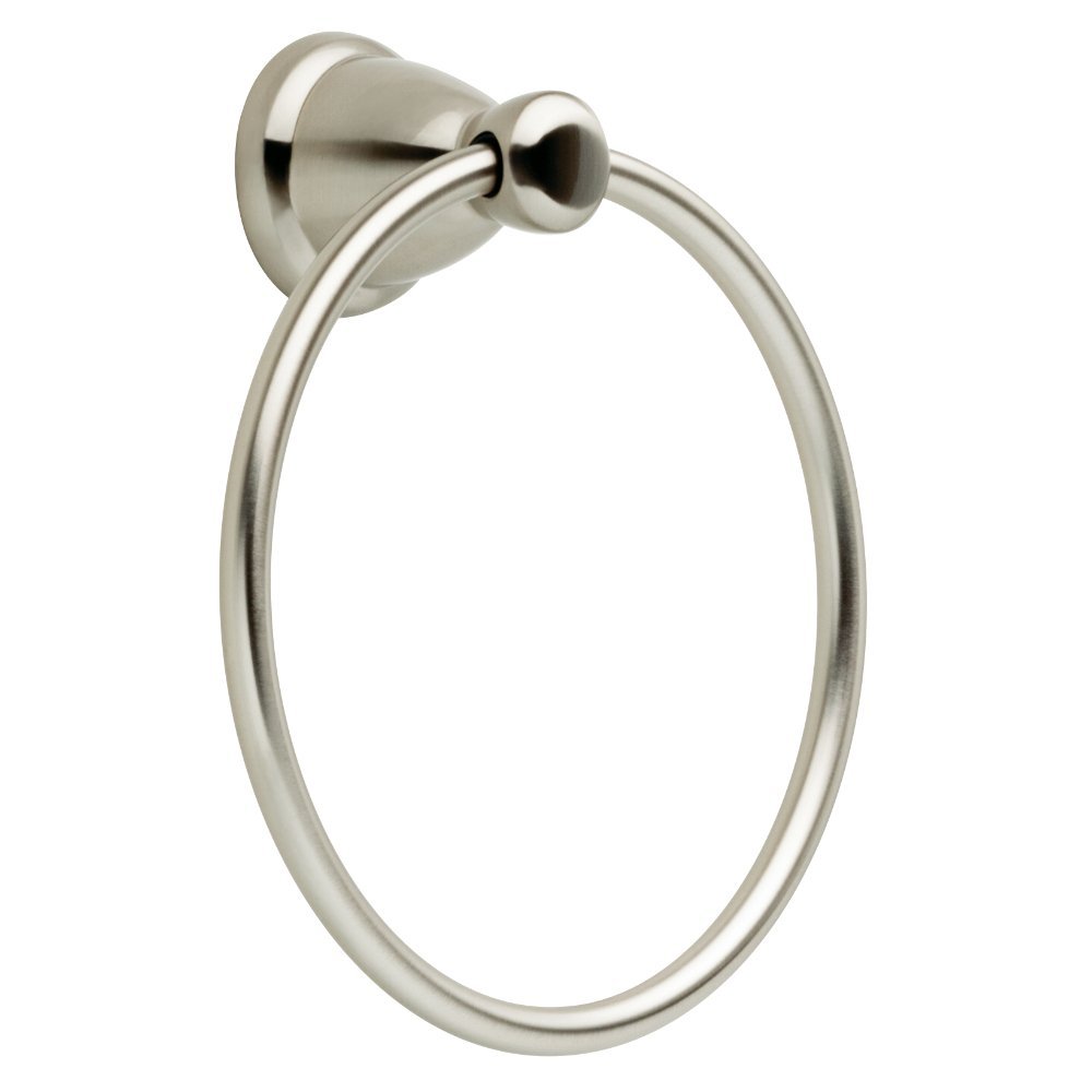 Franklin Brass Kinla (1-Pack) Hand Towel Holder Satin Nickel Towel Racks for Bathroom Wall Round Towel Ring Holder for Bath Towel Hanger for Kitchen, Bathroom Accessories KIN46-SN-1
