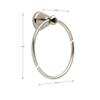 Franklin Brass Kinla (1-Pack) Hand Towel Holder Satin Nickel Towel Racks for Bathroom Wall Round Towel Ring Holder for Bath Towel Hanger for Kitchen, Bathroom Accessories KIN46-SN-1 view 2