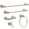 Franklin Brass Kinla (1-Pack) Hand Towel Holder Satin Nickel Towel Racks for Bathroom Wall Round Towel Ring Holder for Bath Towel Hanger for Kitchen, Bathroom Accessories KIN46-SN-1 view 3