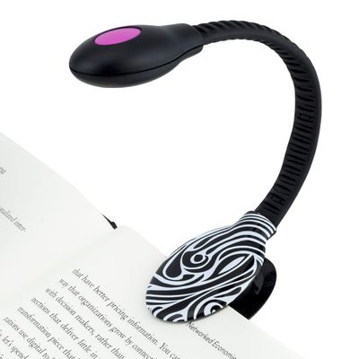 French Bull Rechargeable Sculpt Book Light (Black and White Marble)