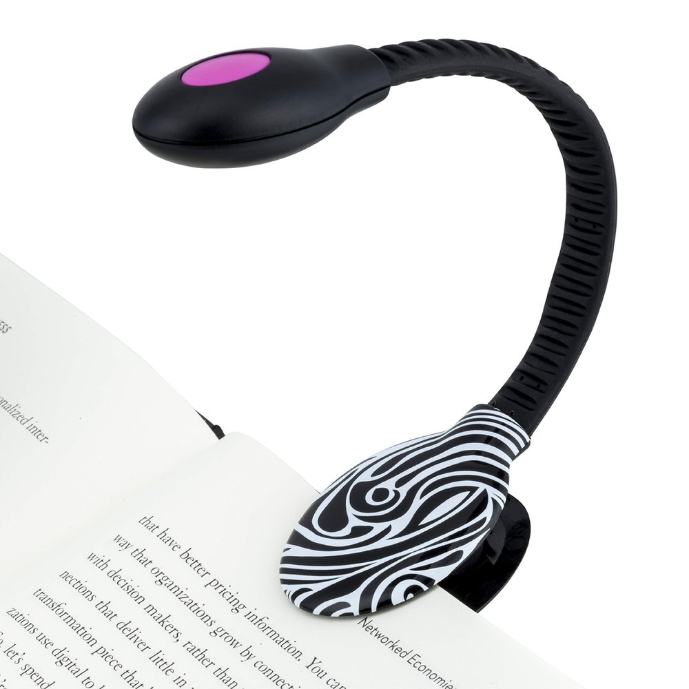 French Bull Rechargeable Sculpt Book Light (Black and White Marble)