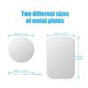 WixGear Mount Metal Plate with Adhesive for Magnetic Cradle-Less Mount - X4 Pack 2 Rectangle and 2 Round (Compatible with Magnetic mounts) (Silver) view 2