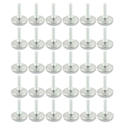 uxcell Furniture Cabinet Screw on Leveling Glide Foot M6 x 25mm Thread 30 Pcs