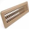 HVAC Premium 10'' X 4'' Floor Register with Louvered Design - Heavy Duty Rigid Floor Air Supply with Damper & Lever - Brown view 4