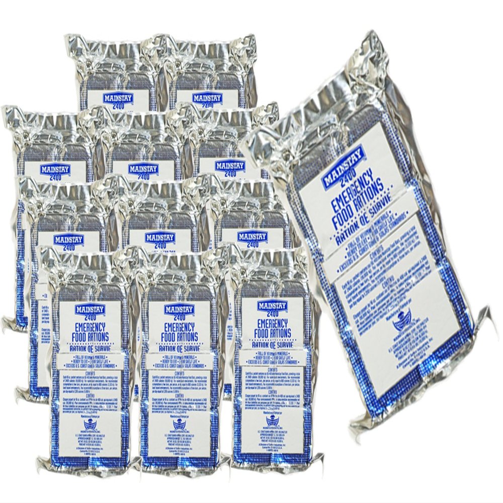 Mainstay Emergency Survival Food Rations 2400-cal Case of 12 Packets 24 Day Food Supply