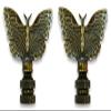Royal Designs Monarch Butterfly Lamp Finial for Lamp Shade-Antique Brass Set of 2 view 1