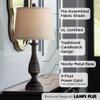 Regency Hill Ben Farmhouse Traditional Table Lamps 25" High Full Size Set of 2 Dark Bronze Brown Metal Beige Linen Drum Shade Decor for Living Room Bedroom House Bedside Nightstand Home Office view 3