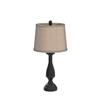 Regency Hill Ben Farmhouse Traditional Table Lamps 25" High Full Size Set of 2 Dark Bronze Brown Metal Beige Linen Drum Shade Decor for Living Room Bedroom House Bedside Nightstand Home Office view 4
