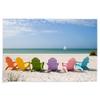 Lantern Press 36x54 Inch Giclee Art Print Wall Decor, Colorful Beach Chairs view 1