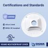 Sigma 14381WH Weatherproof 1/2" 1 Hole Round Lamp Holder Cover, White view 3