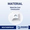 Sigma 14381WH Weatherproof 1/2" 1 Hole Round Lamp Holder Cover, White view 4