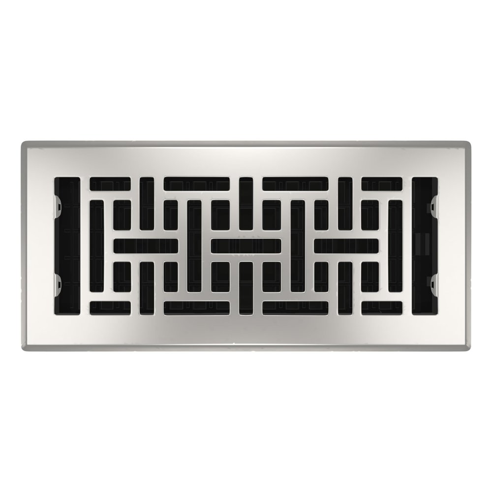 Decor Grates AJH410-NKL Floor Register, 4" x 10", Nickel