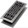 Decor Grates AJH412-NKL Oriental Floor Register, 4x12 Inches, Brushed Nickel view 1