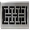 Decor Grates AJH412-NKL Oriental Floor Register, 4x12 Inches, Brushed Nickel view 2