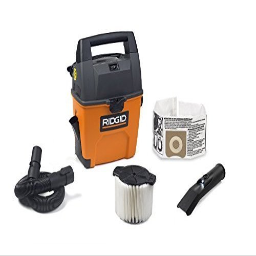 RIDGID Portable Wet Dry Vacuum Cleaner - 3-Gallon, 3.5 Peak HP Auto Vacuum for Car, Garage or In-Home Use