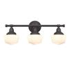 Westinghouse 6342100 Scholar Three-Light Indoor Wall Fixture, Oil Rubbed Bronze Finish with White Opal Glass , Oil-rubbed Bronze view 1