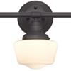 Westinghouse 6342100 Scholar Three-Light Indoor Wall Fixture, Oil Rubbed Bronze Finish with White Opal Glass , Oil-rubbed Bronze view 2