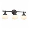 Westinghouse 6342100 Scholar Three-Light Indoor Wall Fixture, Oil Rubbed Bronze Finish with White Opal Glass , Oil-rubbed Bronze view 3
