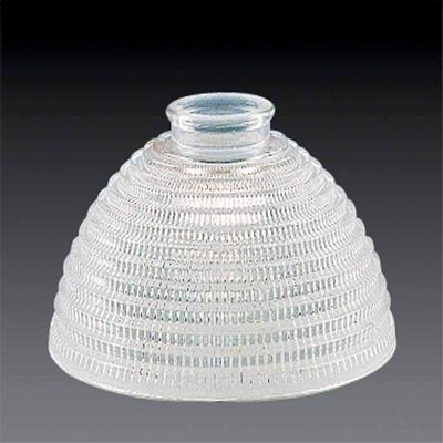 VOLUME LIGHTING GS-104 7" Dome-Shaped Clear Ribbed Glass