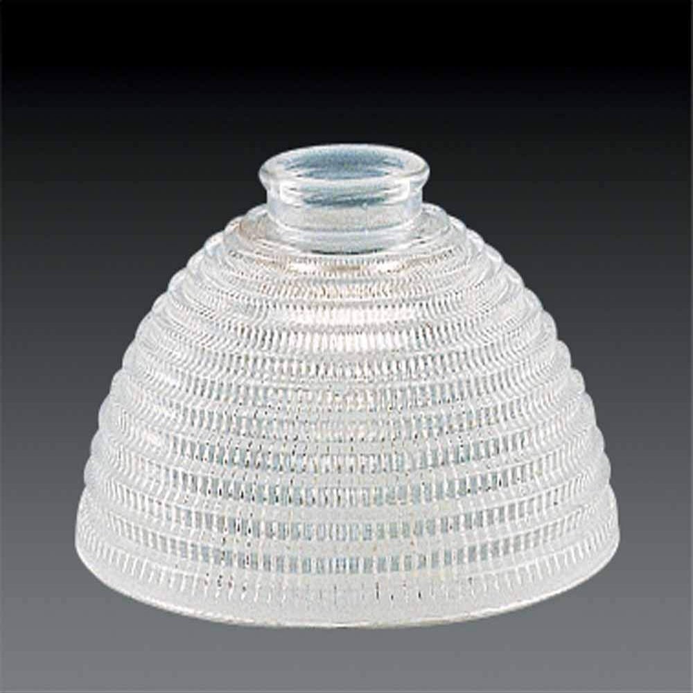 VOLUME LIGHTING GS-104 7" Dome-Shaped Clear Ribbed Glass