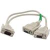 SF Cable: DB9 Male to 2 Female Serial Rs232 Splitter Cable 12 Inches view 1