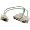 SF Cable: DB9 Male to 2 Female Serial Rs232 Splitter Cable 12 Inches view 3