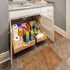 Hardware Resources ROVHB18-WB Preassembled Vanity High Back Rollout Shelf System, White Birch view 3