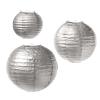 Victoria Lynn VL1174S Silver Paper Lantern 6 9 10 in. 3Pc view 1