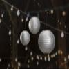 Victoria Lynn VL1174S Silver Paper Lantern 6 9 10 in. 3Pc view 2