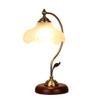 LIN XIAO HAO mayu Desk Lamp with Switch E27 Bedside Bedroom Lamp Simple Fashion Eye Care Study Wood & Glass Shade Table Lamp view 1