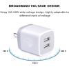 USB Wall Charger, Double Dual Port 2.1Amp Fast Brick Base Adapter Charging view 2
