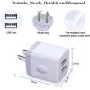 USB Wall Charger, Double Dual Port 2.1Amp Fast Brick Base Adapter Charging view 3
