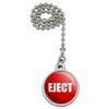 GRAPHICS & MORE Red Eject Button Design Funny Ceiling Fan and Light Pull Chain view 1