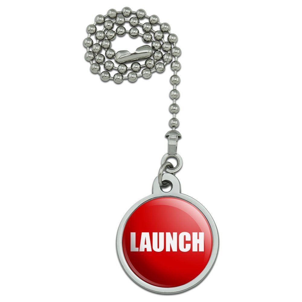 GRAPHICS & MORE Red Launch Button Design Funny Ceiling Fan and Light Pull Chain