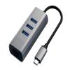 Satechi USB C Hub Adapter, USB C Adapter with 3 USB-A 3.0 Ports and Ethernet Port, for MacBook Air/Pro M5/M4, Dell, HP, Surface, Lenovo, iPad, iPhone 17 - Space Gray view 1