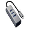 Satechi USB C Hub Adapter, USB C Adapter with 3 USB-A 3.0 Ports and Ethernet Port, for MacBook Air/Pro M5/M4, Dell, HP, Surface, Lenovo, iPad, iPhone 17 - Space Gray view 4